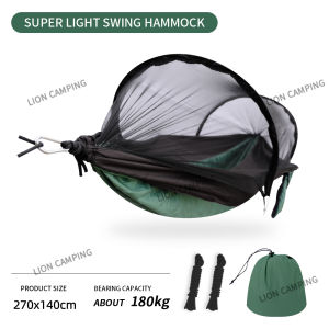 Mosquito net hammock portable outdoor hammock portable hammock with net for camping and hiking