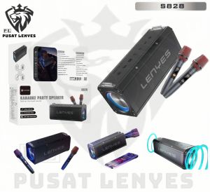 S828 - Speaker LENYES S-828 120W Portable KTV Wireless Speaker + Microphone Karaoke Bluetooth 5.0 Heavy Bass TWS