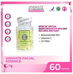 MAKE BEAUTY - ANIMATE E FACIAL ESSENCE INSTAN WHITENING - ANIMATE SERUM WAJAH ISI 60 CAPSULE
