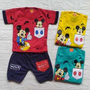 Setelan baju anak bayi lengan pendek 0 - 18 bulan motif / setelan anak motif / setelan murah / baju bayi / baju motif anak / baju bayi motif / baju pendek celana pendek bayi