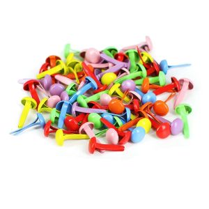 SJJL MALL 100 Pcs Gold for Scrapbooking Fasteners Paper Crafts Art Project Craft Accessory Scrapbooking Supplies Brads Paper Fasteners