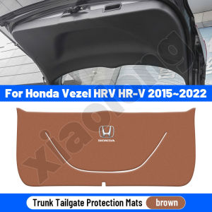 high quality For Honda Vezel HRV HR-V 2015 2016 2017 2018 2019 2020 2021 2022 Leather Trunk Protective Pad Car Modification Rear Tailgate Anti-scratched Mat Car Interior Accessories