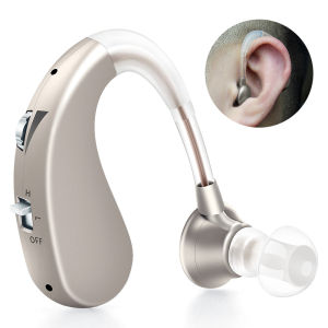 Wireless Hearing Aid Amplifier for Adult Senior Original USB Rechargeable Digital for Elder Hearing Amplifiers Aids Bha-1204 Adjustable Sound Voice Amplifier (suit for Both ear) Set of One Hearing Aids for Elderly Moderate To Severe Loss Behind The Ear