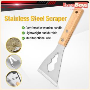 E.B.【Ready in Stock】 Stainless Multi-Purpose Scraper Durable Cleaning Outdoor Garden Shovel Farm Weeding Tool 1Pc