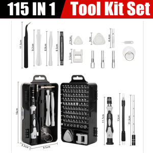 Reaim Obeng 115-in-1 HP Full Set. Obeng for HP Computer and Laptop Service. 115-in-1 Multifunctional Obeng