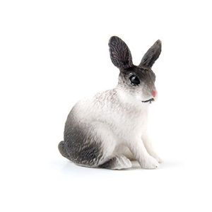 GONUUWGL เหมือนจริง ฟาร์ม ของขวัญเด็ก สำหรับเด็ก กระต่ายจำลอง เครื่องประดับตั้งโต๊ะ ของตกแต่งบ้าน ของเล่นเพื่อการศึกษา ตุ๊กตาสัตว์ โมเดลกระต่าย