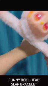 Creative Snap Ring Plush Doll Wristband Toy Doll Wrist Pat Ring Holiday Gift