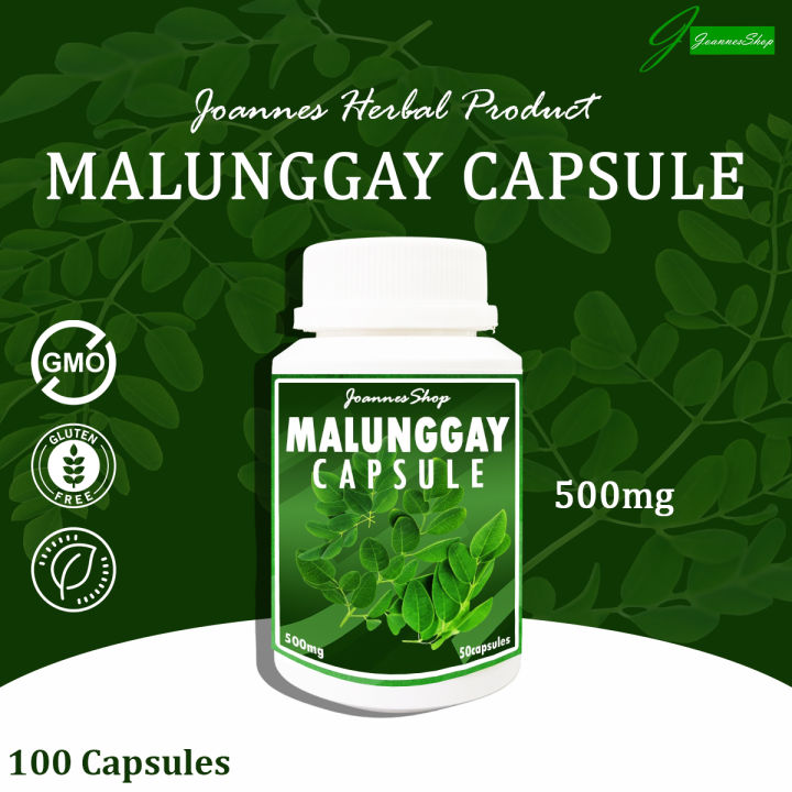 [100 CAPSULES] Malunggay capsules (moringa) 500mg HRB | Lazada PH