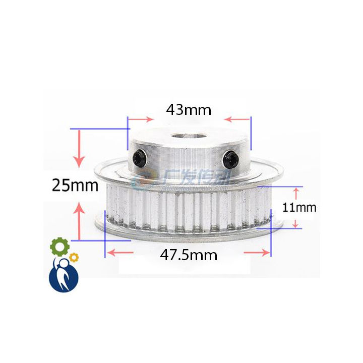 Buly, Puly, Pulley XL Trục 25mm - 30 Răng, sử dụng với dây đai XL ...