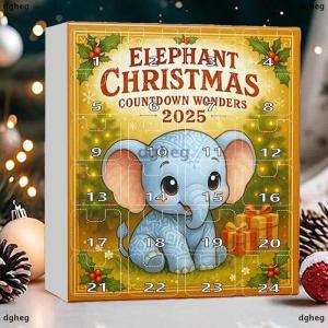 [COD] dgheg Elephant Christmas Countdown Wonders 2025 24 Days Acrylic Christmas Advent Calendar With Mini Elephant Ornaments