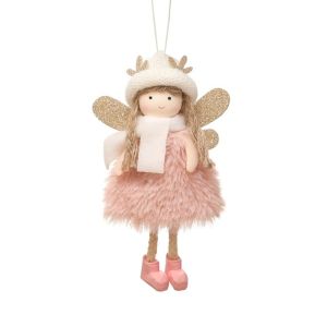 【Buy 1 Free 1】Decorate new hats and antlers girl pendants for Christmas and create new angel pendants to hang Christmas gifts