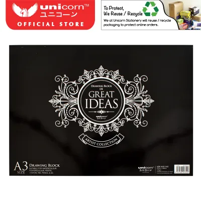 Unicorn A3 Great Ideas Drawing Block UDB-165G