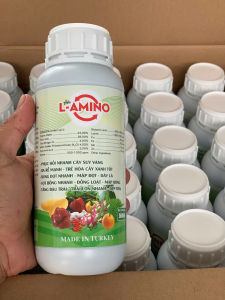 Phân bón hữu cơ VINA ORGANICL-AMINO 500ml: phục hồi nhanh cây suy vàng ra rễ mạnh trẻ hóa cây xanh tốt bung đọt nhanh mập  đọt dày lá vọt bông nhanh đồng loạt mập bông tăng đậu trái trái lớn nhanh đẹp trái