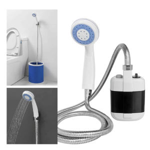 COD Hot sales Portable Camping Electric Shower Outdoor USB Rechargeable Shower Head Bathing 3.7V Pump 4.9ft for Beach Swimming Outdoor Traveling Hiking Shower Head With Hose Set