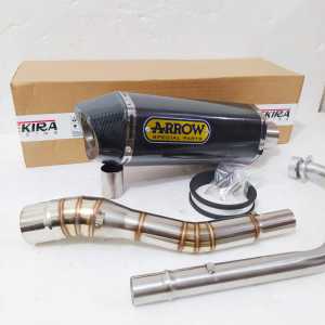 Kenalpot Knalpot Racing Arrow Carbon Suzuki Gsx R150 S150 Gsx150 Gsx 150 Satria Fu 150 Karbu Fi Injeksi Thunder Suara Bass Adem