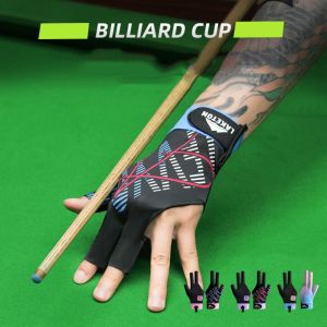 XUECHUANGYING Left Hand Left Hand Billiards Gloves Wear-resistant Three Finger Billiard Training Gloves Professional Breathable Three Cut Gloves Pool Table Accessories