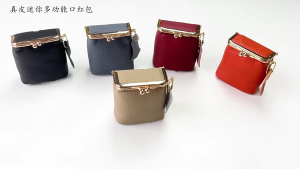 กระเป๋าหนังขนาดเล็กมีสไตล์กระเป๋าสตางค์อเนกประสงค์พื้นผิวหนังที่สมบูรณ์แบบสำหรับการจัดเก็บอุปกรณ์เสริมของผู้หญิง