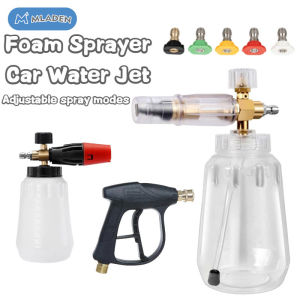 MLADEN 1L Transparent Snow Foam Lance High Pressure Washer Adjustable Spray Angle Car Sprayer Water Jet Cleaning Tool