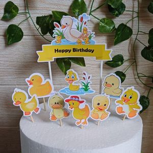 Topper Cake Karakter Bebek untuk Dekorasi / Hiasan Kue Ulangtahun / Ultah Anak