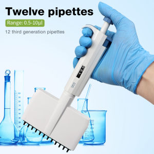 Multichannel Pipette Lab Micropipette Volumetric Device 8 Channel 12 Channel Pipette Capacity: 0.5μl - 10UL