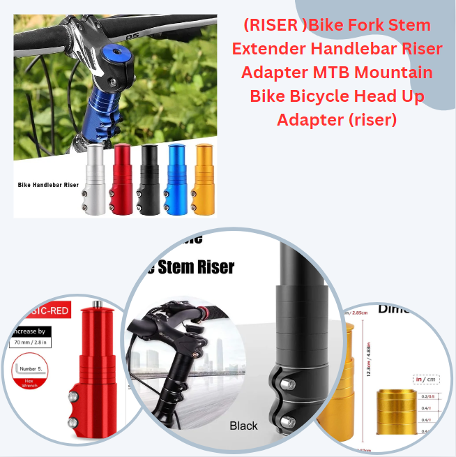 RISER )Bike Fork Stem Extender Handlebar Riser Adapter MTB