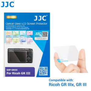 JJC LCD Screen Protector for Ricoh GR III griii GR3 GR IIIx gr3x Camera Anti-Scratch HD Clear Bubble-Free Tempered Glass Screen Shield