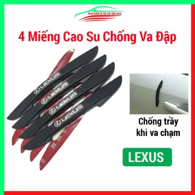 Bộ 4 miếng dán cao su chống trầy xước va đập cửa xe ô tô có logo nhiều hãng xe