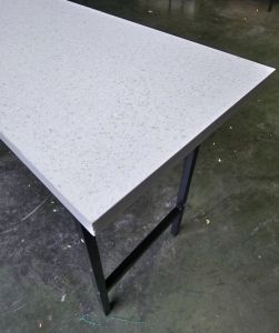 โต๊ะพับ โต๊ะพับหน้าเมลามีนขาว ขนาด 45x120x75 ซม.โต๊ะพับได้ หน้าโต๊ะกันน้ำ ทนร้อน ปิดหน้าโต๊ะด้วยเมลามีน โต๊ะพับกันน้ำ 45x120x75 ซม.