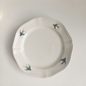 ถ้วยแก้วกาแฟแบบดึงสลักลายนูนบ้านกลืนวาดด้วยมือแก้วเซรามิคโบราณญี่ปุ่นถ้วยชายามบ่ายแบบฝรั่งเศส