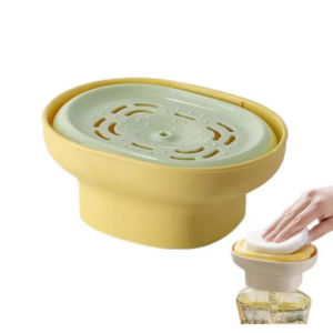 Liquid Soap Dispenser Anti-slip Drain Sponge Tray Press Type Dish Washing Soap Pump Household Gadget