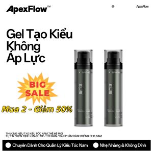 ApexFlow Gel Tạo Kiểu Tóc Số 4 Công Nghệ Khô Chậm Giữ 24H Nhìn Ướt Và Cả Ngày Thích Hợp Cho Tóc Lọn Trung Bình Và Dài Trông Mồ Hôi