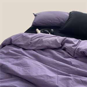 [ Clearance ]ins Wind-Blown Brushed Cotton Quilt Cover Single Piece Twill Washed Cotton Student Bed Double Universal Warm Two-Piece LZD