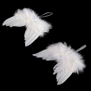 Newborn Baby Photography Props Angel Feather Hope Wings with Elasticity Strap Lovely White Feather Easy to Wear
