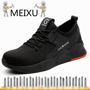 MEIXU Mens Labor Insurance Shoes Safety Shoes Steel Toe Work Safety Shoes Casual Breathable Sports Shoes Puncture Protective Boots Comfortable Industrial Shoes Sport Jogger Kasut kerja lelaki kasut keselamatan lelaki - Lazada