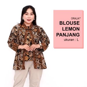 Atasan Batik Blouse Big Size Wanita Lengkap L-XL-2L-3L-4L-5L-6L=7L Model Blus Jumbo Seragam Batik / Atasan Batik Big Size Formal / Pakaian Kantor Kerja Model Kekinian LD 140