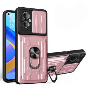 Casing For OPPO reno 8 7 Z 8Z 7Z 4G 5G phone case Hard Armor ShockProof Ring Stad Holder Bracket card slot Cover