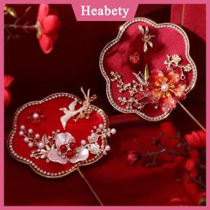 Heabety Trung Quốc Retro Chúc May Mắn Fan Cưới Cầm Tay Hoa Fan Với Tua Cổ Tinh Tế Mặt Dây Chuyền Quà Tặng