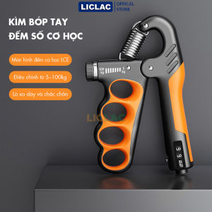 Kìm bóp tay điều chỉnh lực 5-100kg đếm số điện tử tay cầm chống trượt tập lực tay tập gym KBT620