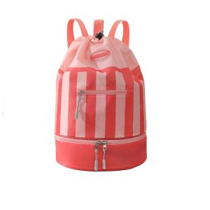 VBNFH น้ำหนักเบา กระเป๋าเป้สำหรับว่ายน้ำเด็ก แยกแห้ง/เปียก ความจุขนาดใหญ่ กระเป๋าเก็บของใช้ในห้องน้ำ แบบพกพา ไม่ซึมน้ำ กระเป๋าชายหาดสำหรับเด็ก กลางแจ้ง