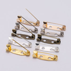 50pcs/lot 15 20 25 30 35 40mm Metal Safety Pins Brooch Settings Blank Bases Brooch Clip Base Pins For DIY Jewelry Making