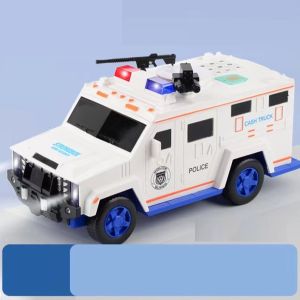 Cash Truck Piggy Bank Kids Children Educational Toys Money Saving Banks Police Car Electronic Piggy Banks Password Protected Saving Coin Money Boxes with Fingerprint Recognition / Auto Sensor to roll in Notes / Lighting / Songs and Music