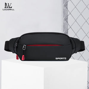 LouisWill Mens Waist Bag Chest Bag Waterproof Sports Bag Large Capacity Running Bag Casual Bag Cross Body Bag Outdoor Fitness Bag Phone Bag Travel Bag Business Bag