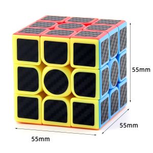 3x3 Carbon Fiber Cube Super Smooth Fast Speed Puzzle Cube Educational Toys for Kids and Adults