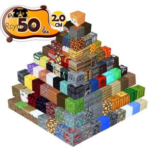 ใหม่ล่าสุด ตัวต่อมายคราฟ 2.0cm ของเล่นมายคราฟ แม่เหล็กสแควร์ บล็อกตัวต่อแม่เหล็กเด็ก DIY