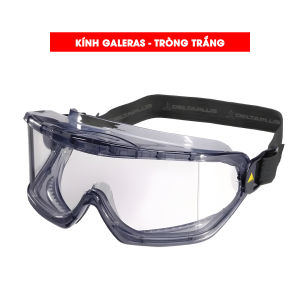 Kính bảo hộ chống hóa chất Deltaplus Galeras Mắt kính chống bụi chống đọng sương ôm theo dáng mặt đeo được kính cận