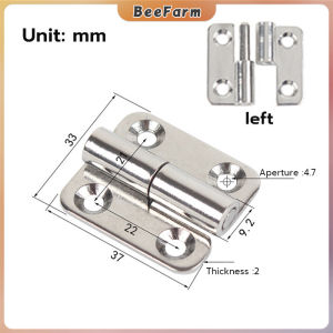 B.F. 33*37*2mm Stainless Steel Hinge Flat Folding Door Fan-shaped Hinge Removable Industrial Hinge