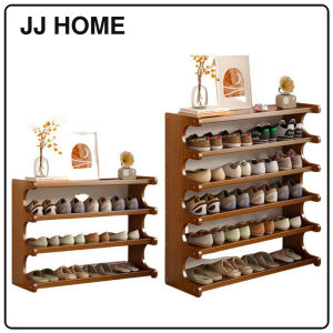 【JJ HOME】Minimalist Bamboo Shoe Rack/Shoe Cabinet / Wooden Shoe Rack/Shoe Storage/Shoe Shelf 3/4/5/6 Tier