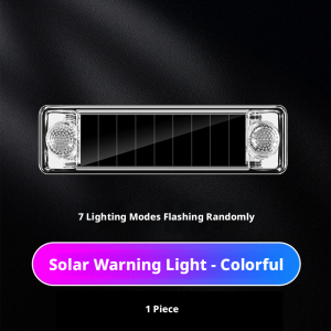 SEAMETAL Car Solar Warning Light Mini Led Flashing Anti-Collision Warning Light Universal Car Motorcycle LED Rear Strobe Light