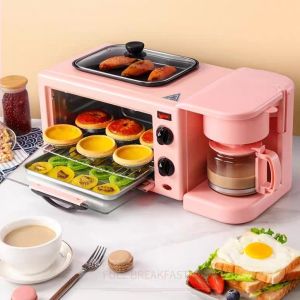 Lò nướng máy hâm nóng thức ăn và pha cà phê 3 In 1 ( tặng vỉ nướng và nắp đậy)