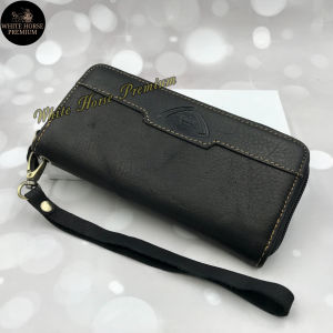 Rush Rider Clutch Long Zip Leather Wallet Genuine Cow Leather Purse